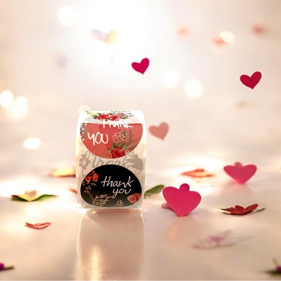 1 Roll 500 PC Thank You New Stickers Business Supplies Cute Stickers - Picture 2 of 3
